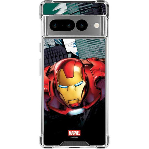 Marvel Avengers Assemble Iron Man Google Pixel 7 Pro Clear Case